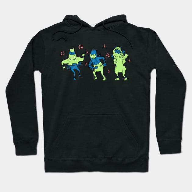 Rock n Rolliens: Party 1 Hoodie by mikejbecker